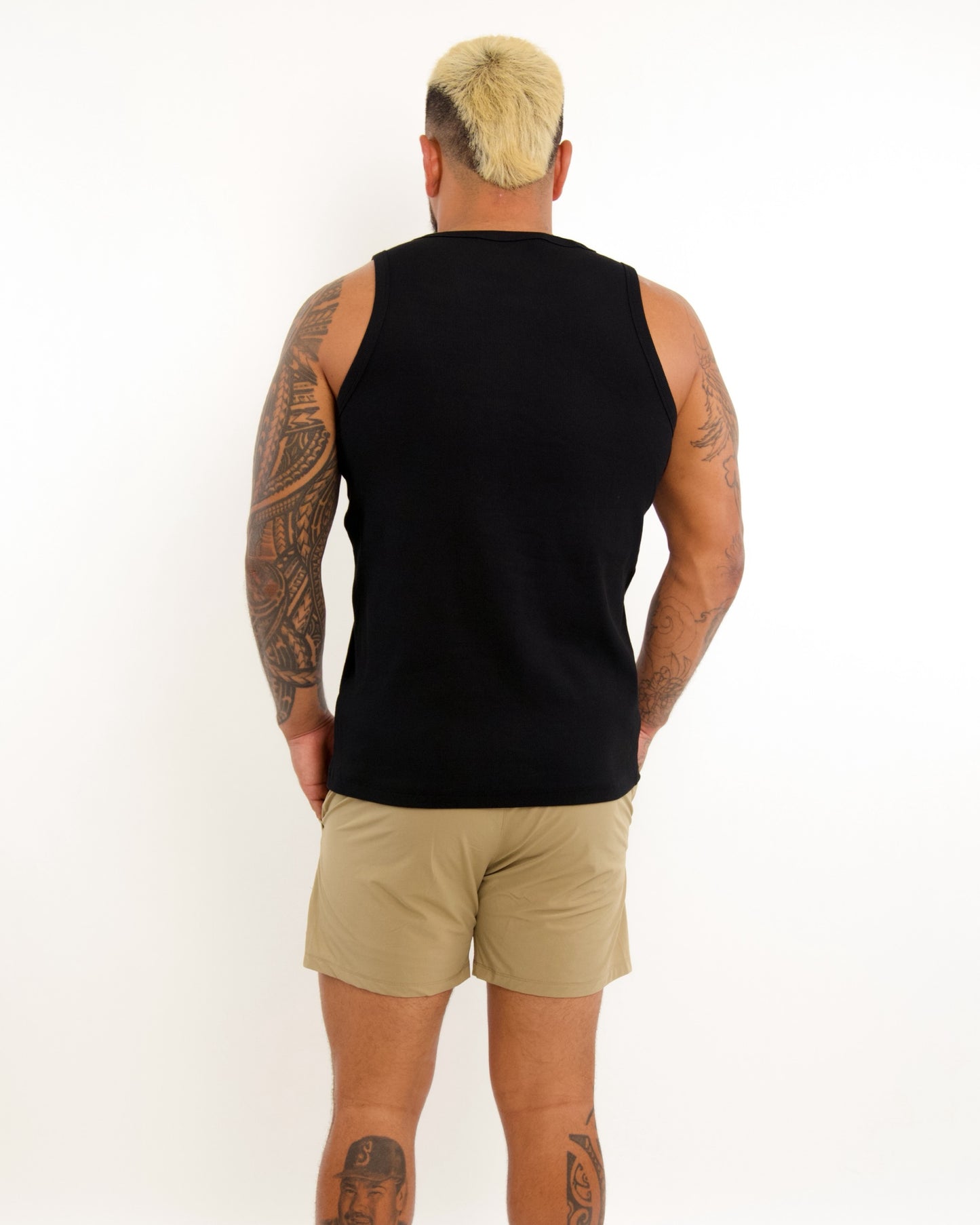 Everyday Men's Tank in Ribbed Black
