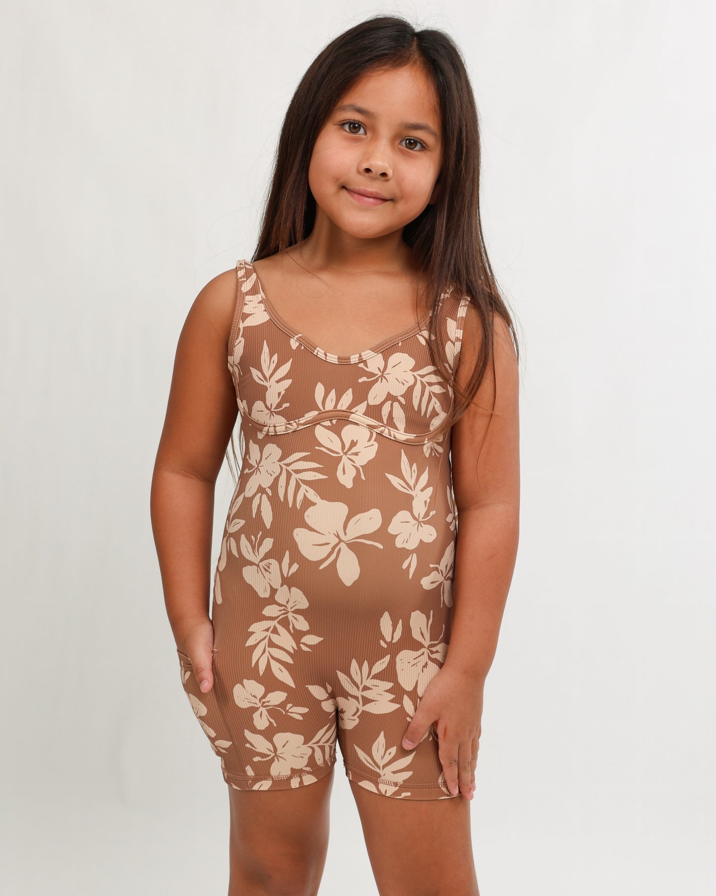 Mini Aura Jumpsuit in Okika Saddle