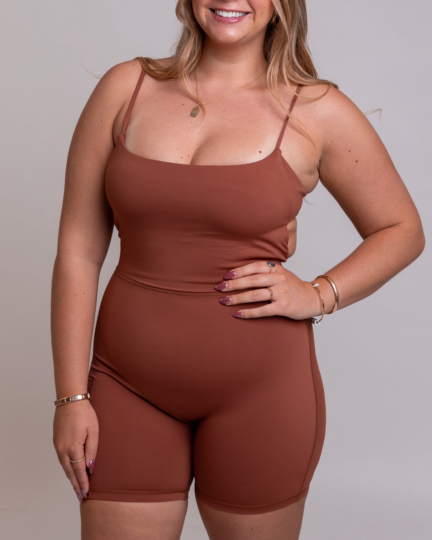 Kayla Jumpsuit in Smooth Pumpkin Spice