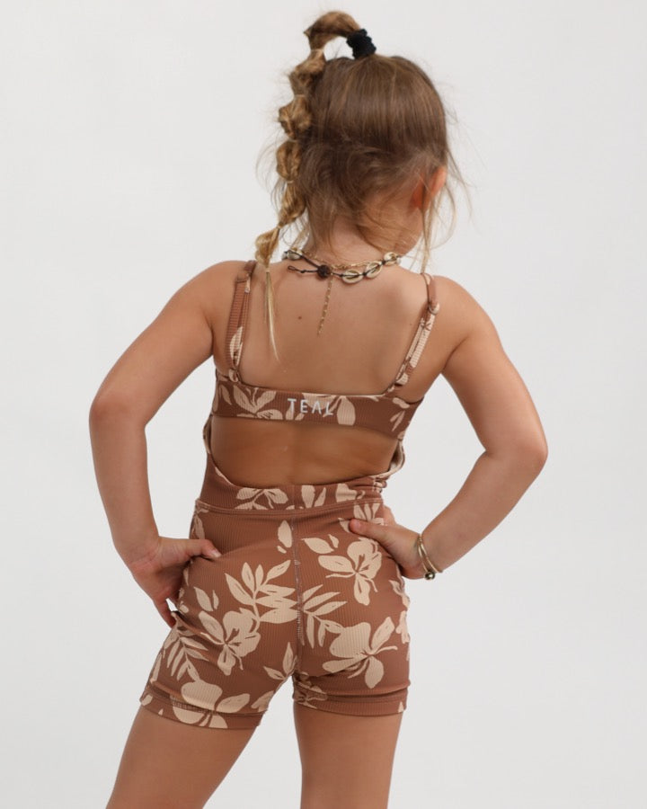 Mini Kayla Jumpsuit in Okika Saddle