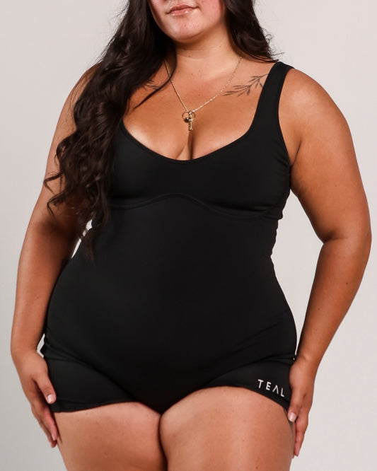 Aura Jumpsuit in Smooth Black