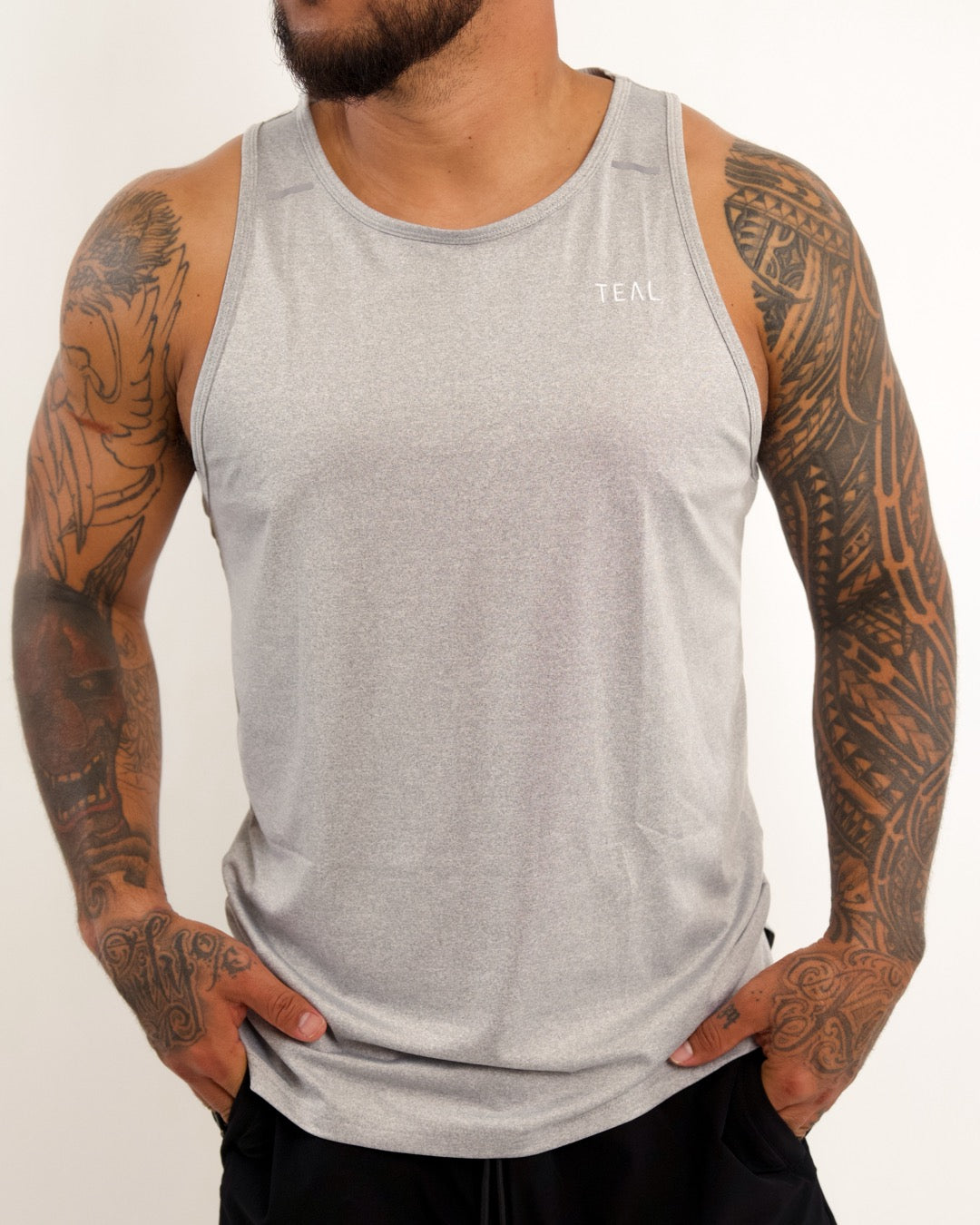 Men's Dry Fit Tank in Grey