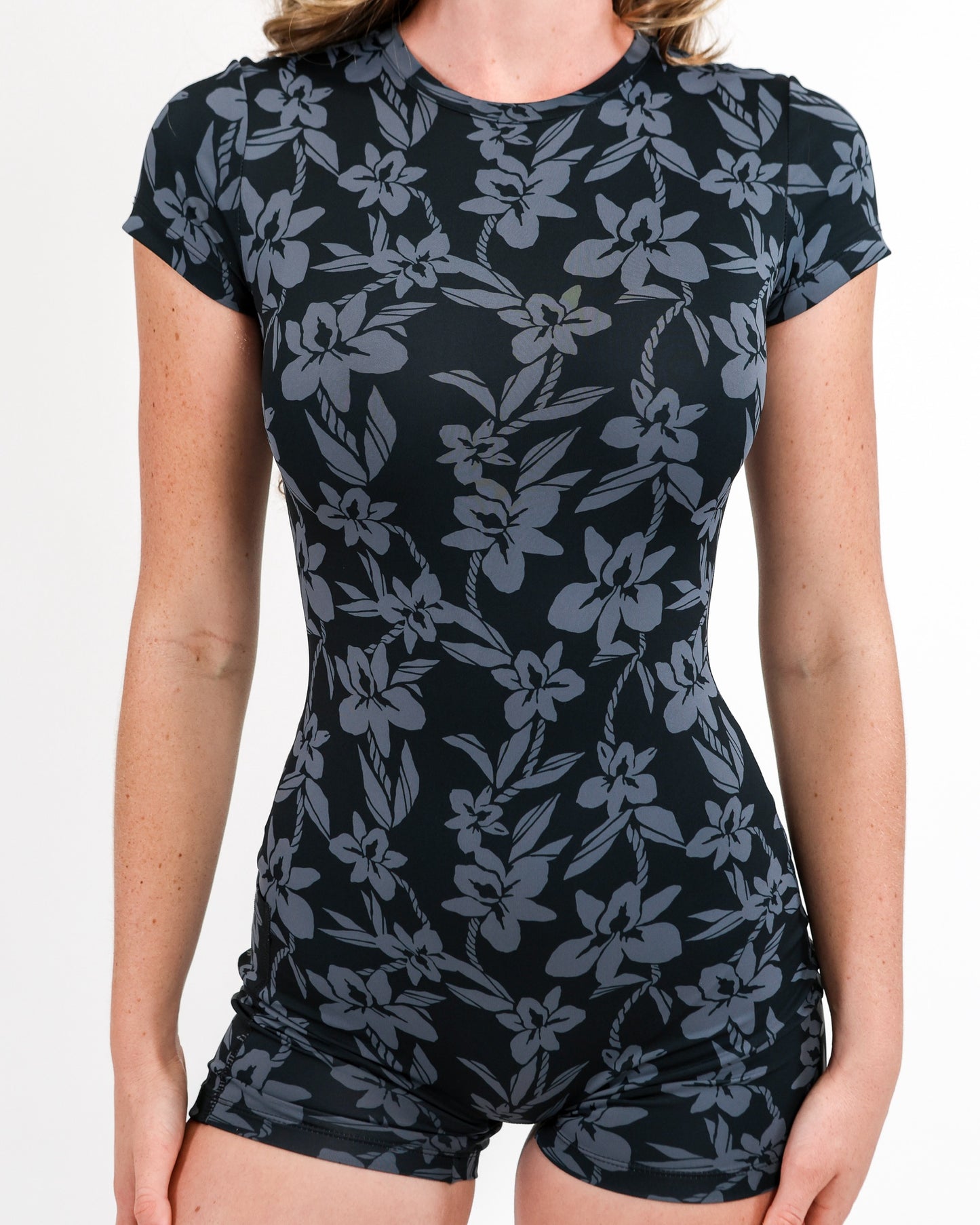 T-Shirt Jumpsuit in Black Orchid