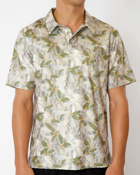 Men's Golf Polo in Mokihana Camo