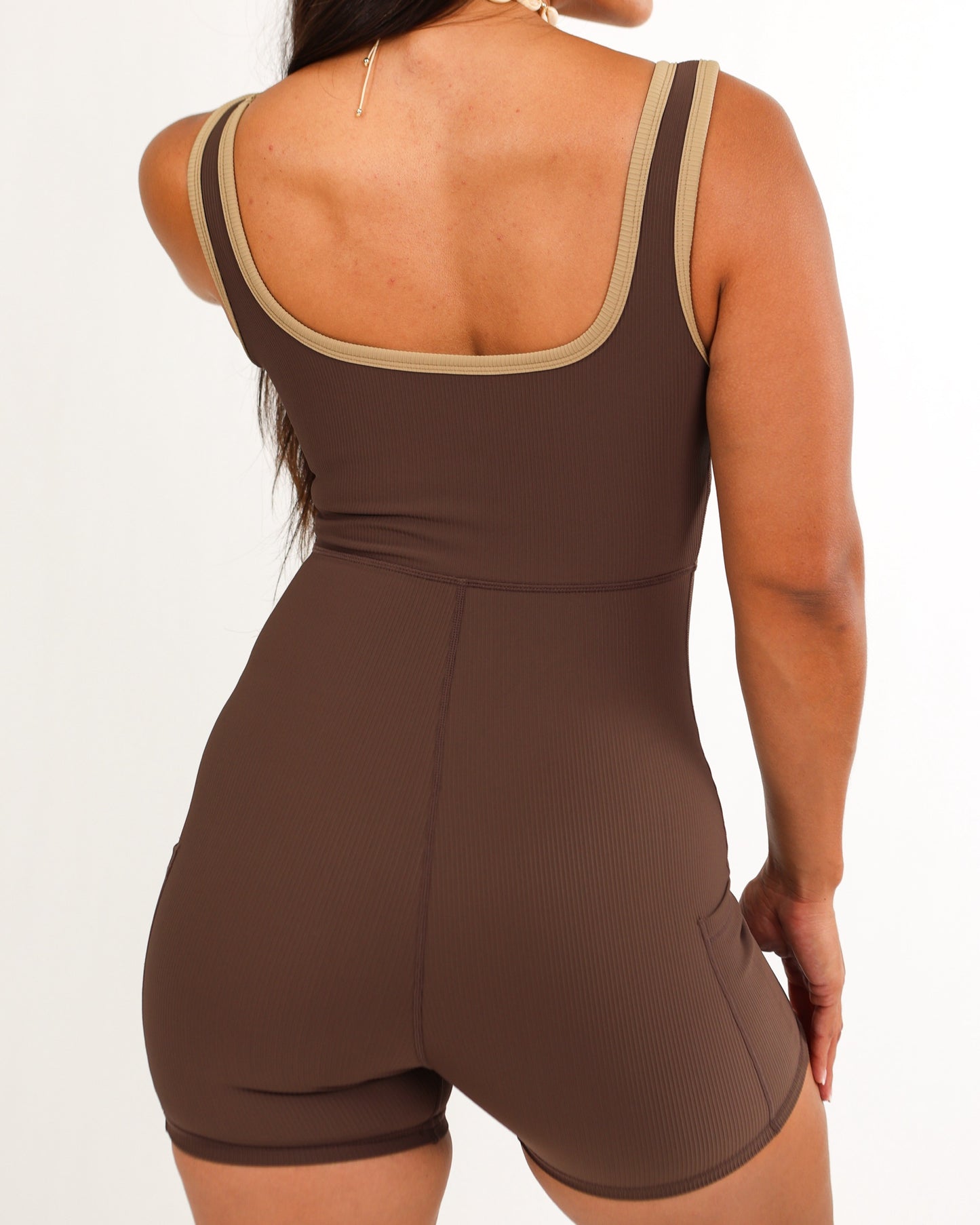 Britt Jumpsuit 2.0 in Ribbed Mocha