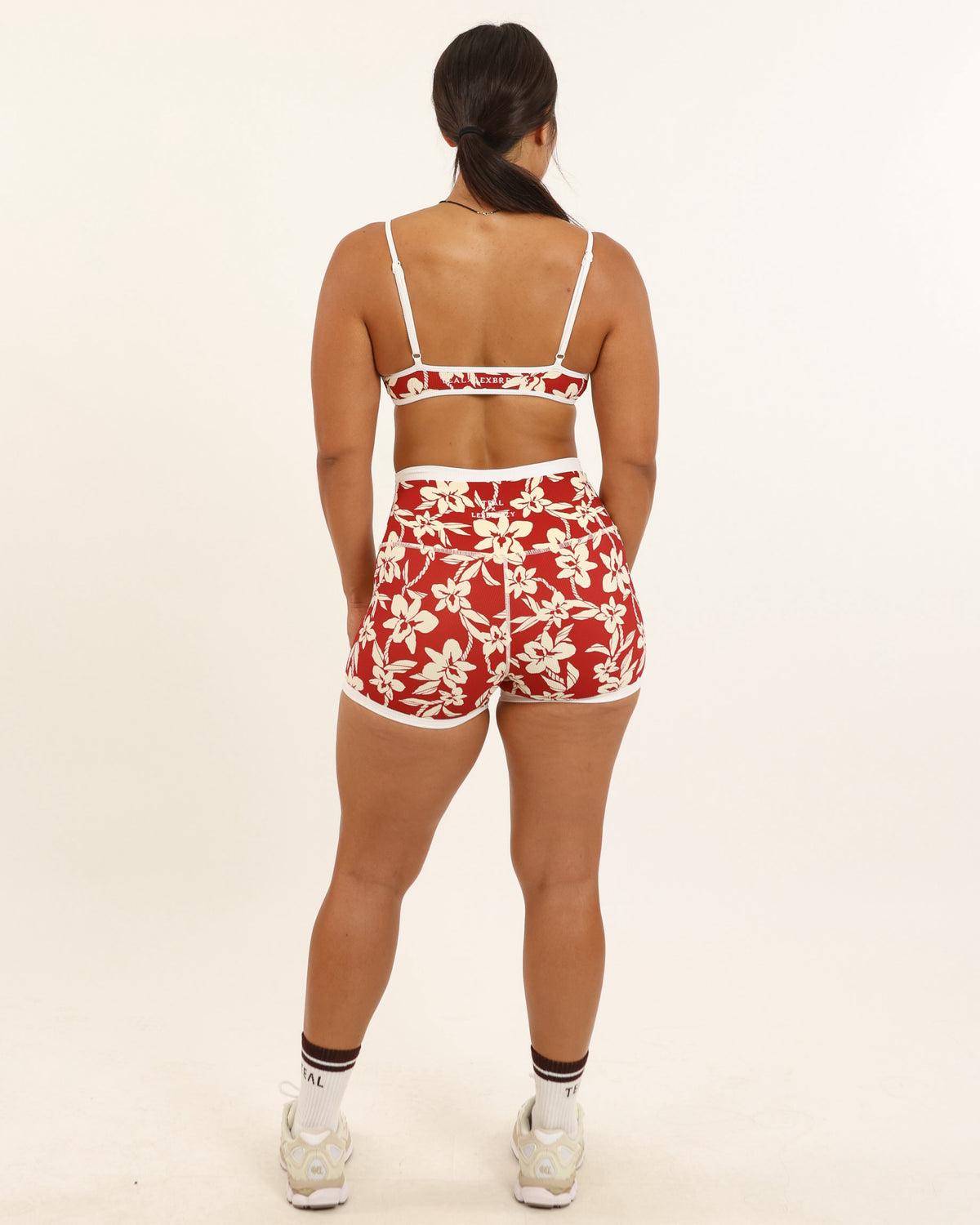 Essential 3" Biker Short in Red Orchid Lei