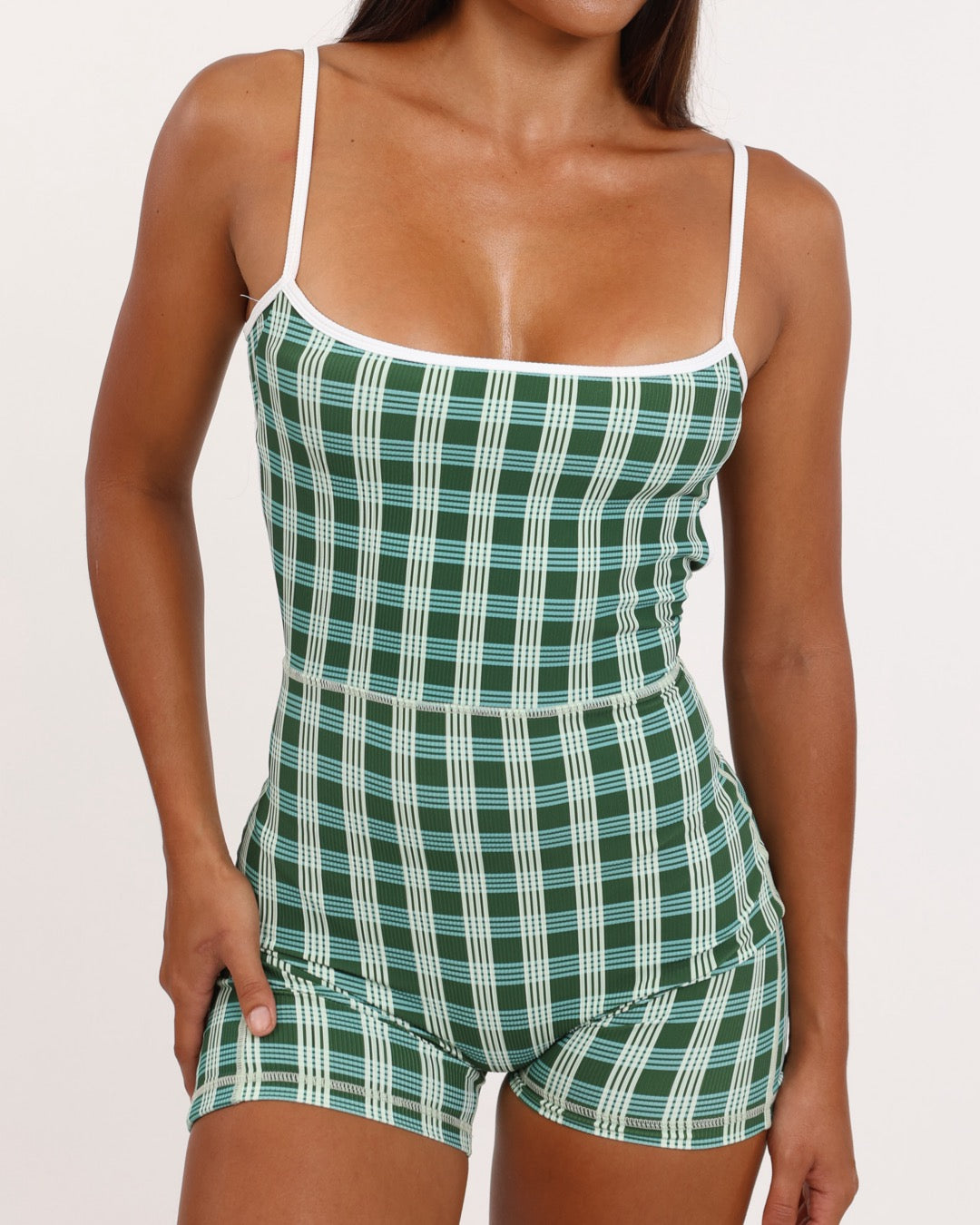 Kayla Jumpsuit in UH Green Palaka
