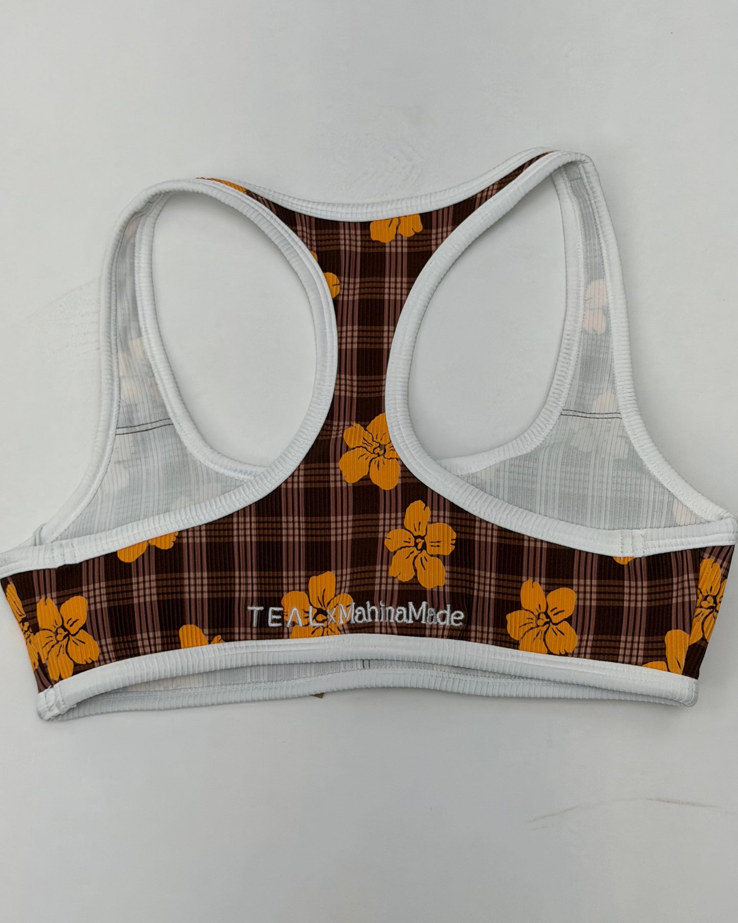 Racer Back Top in Brown Puakenikeni