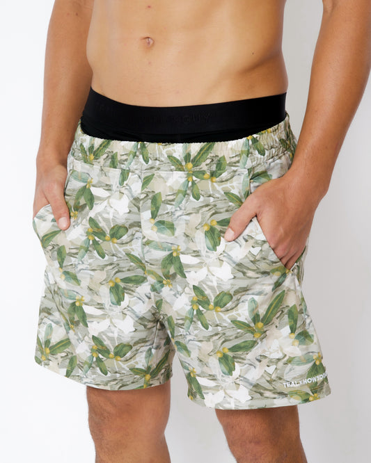 Luxe Hybrid 5" Men's Shorts in Mokihana Camo