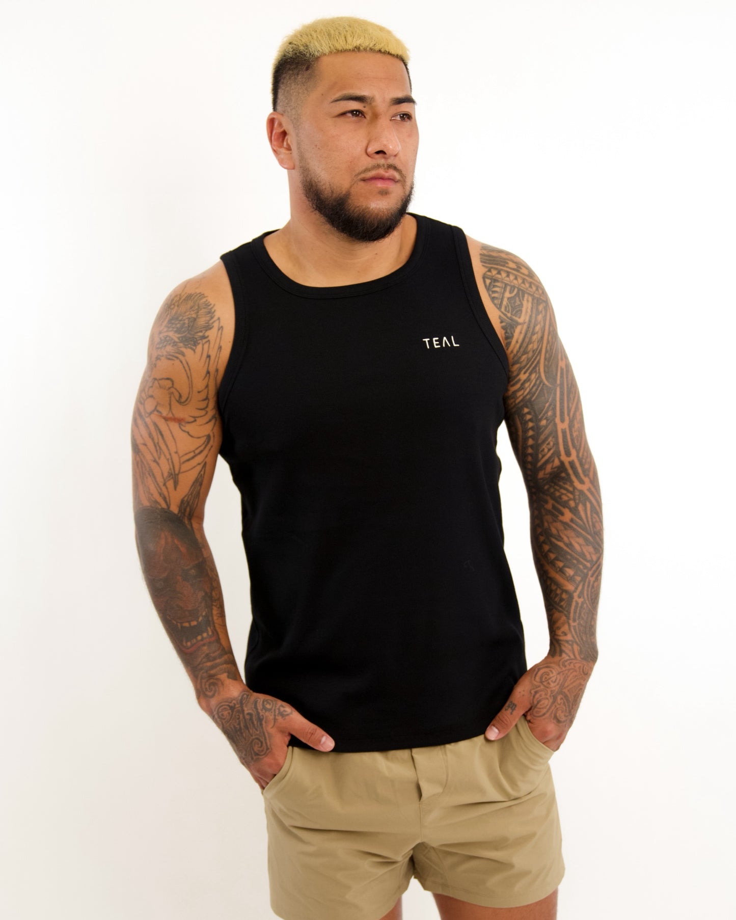 Everyday Men's Tank in Ribbed Black