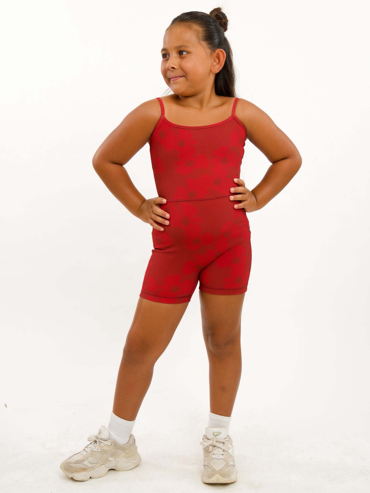 Mini Kayla 2.0 Jumpsuit in Zinnia Red Dahlia