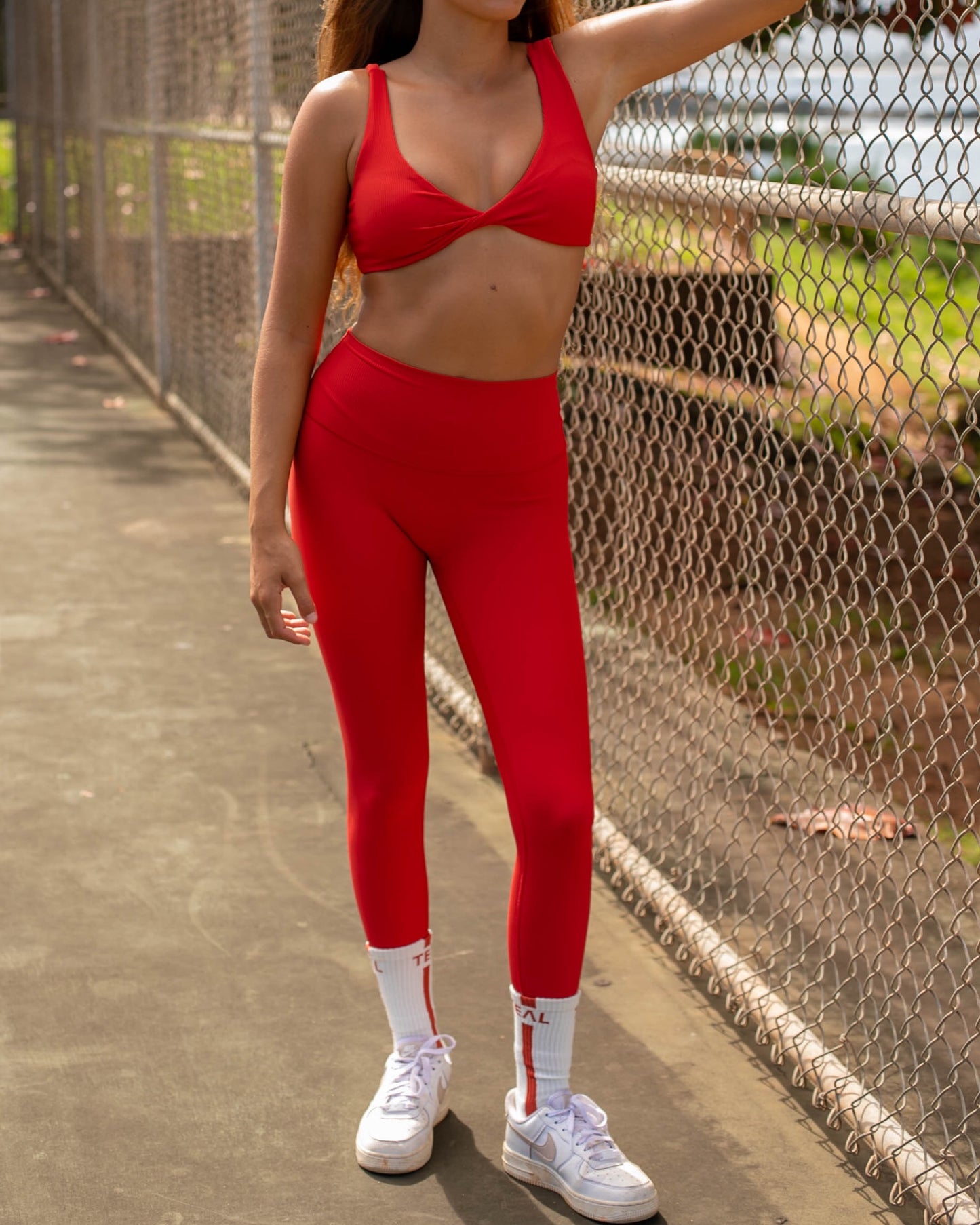 Essential Full Leggings in Candy Red