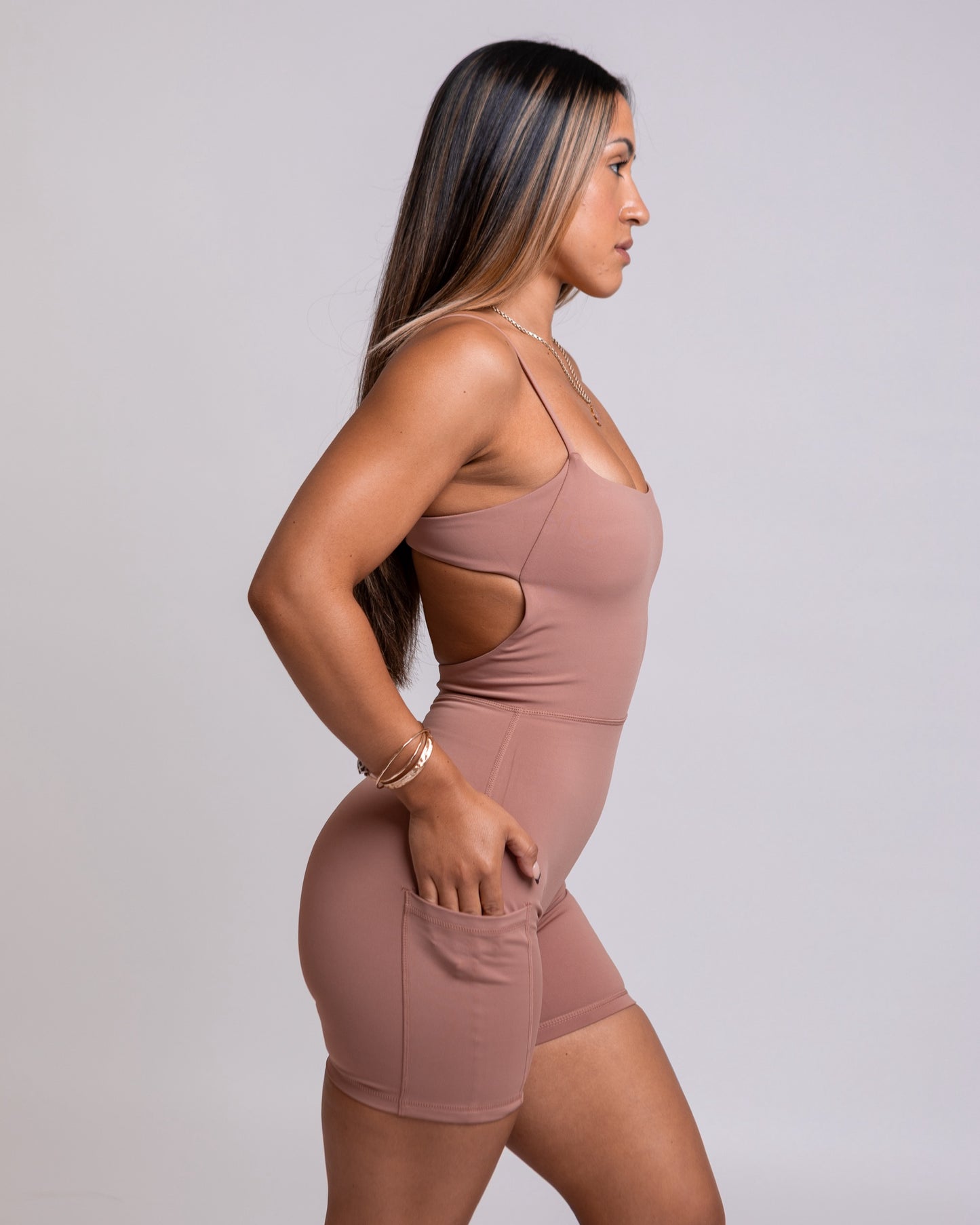 Kayla Jumpsuit in Smooth Blush