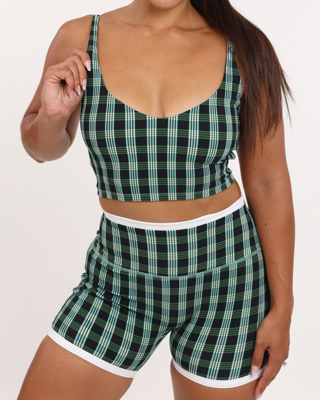Ash Crop Tank in UH Black Palaka