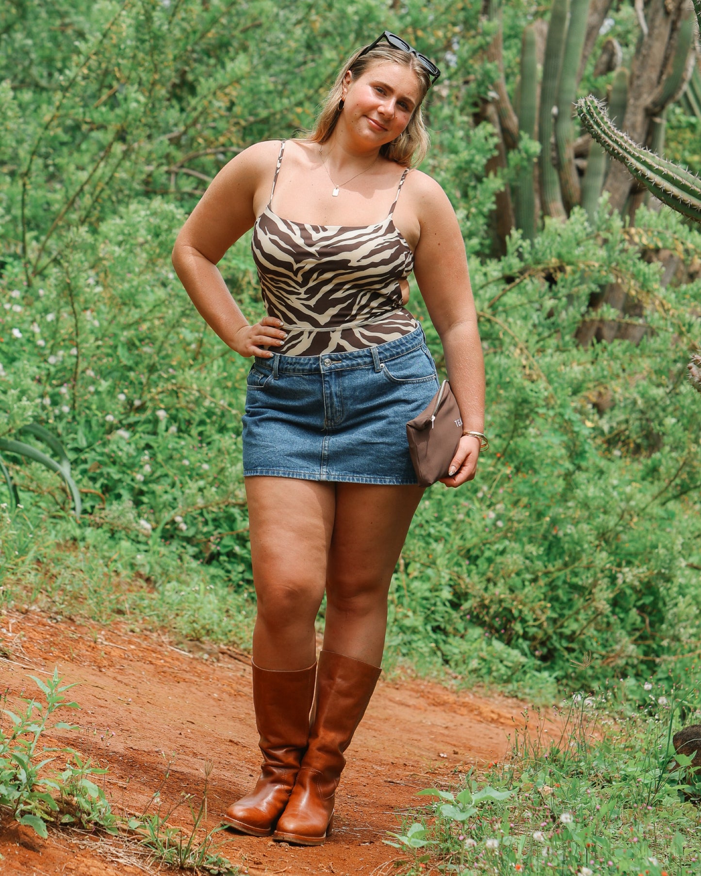 Kayla Bodysuit in Dark Zebra