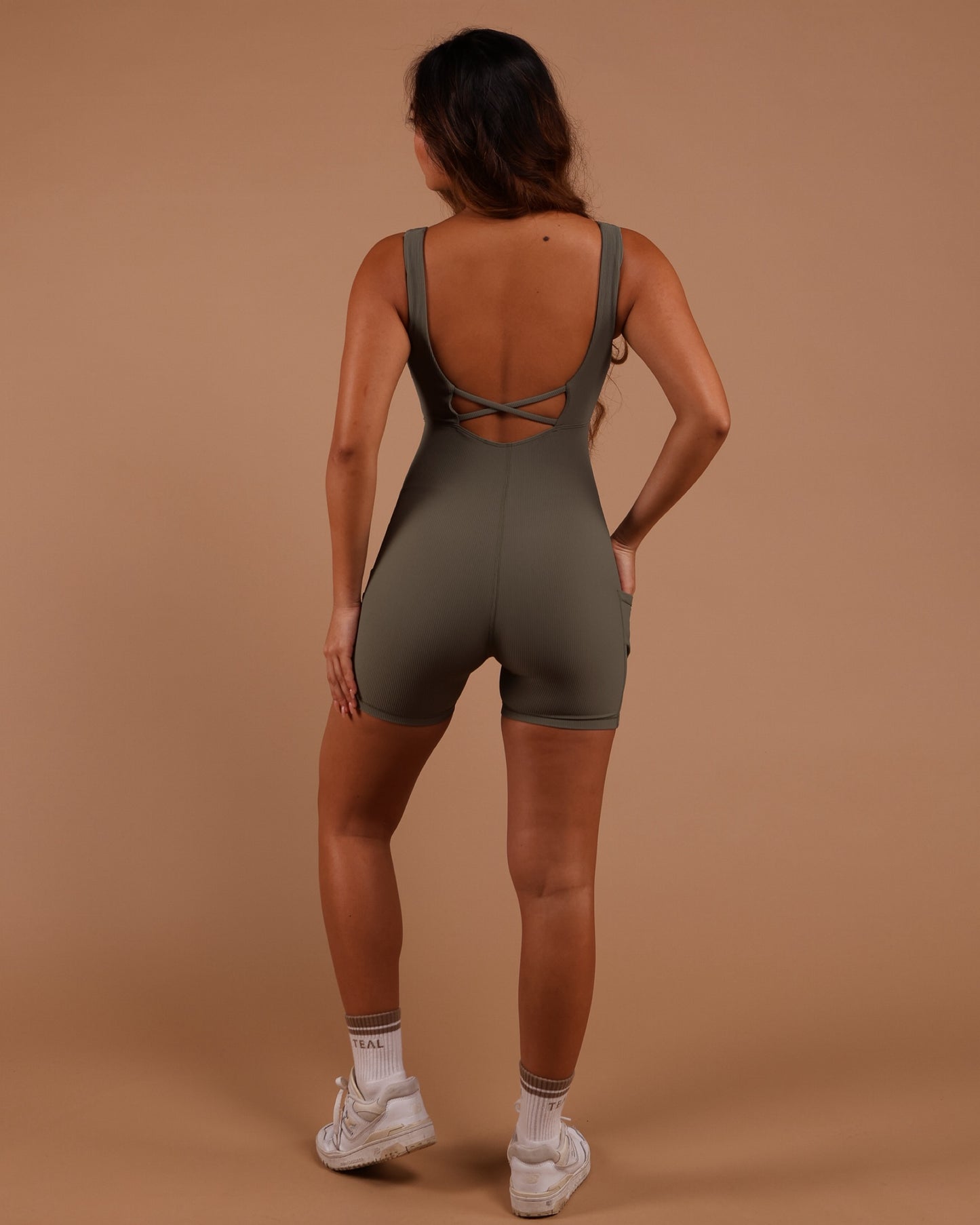 LB Jumpsuit in Ribbed Olive