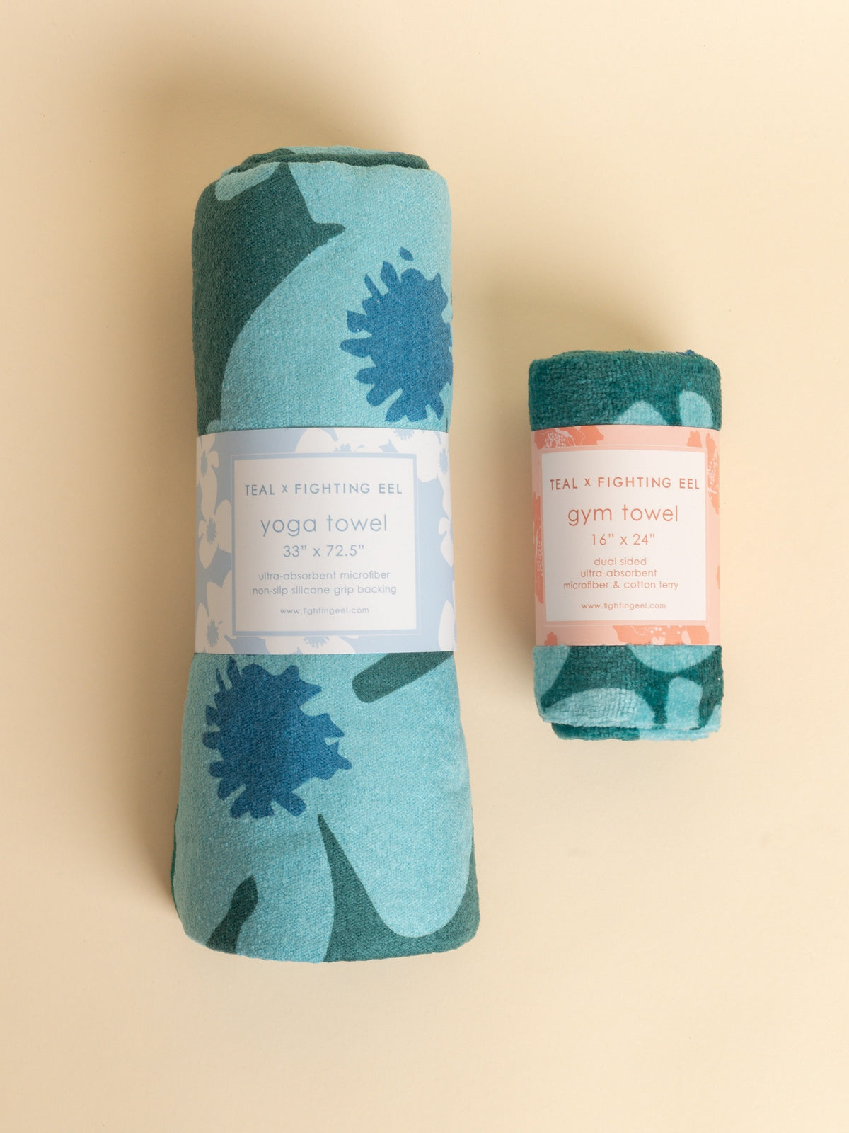 TEAL x FE Gym Towel in Zinnia Maui Blue