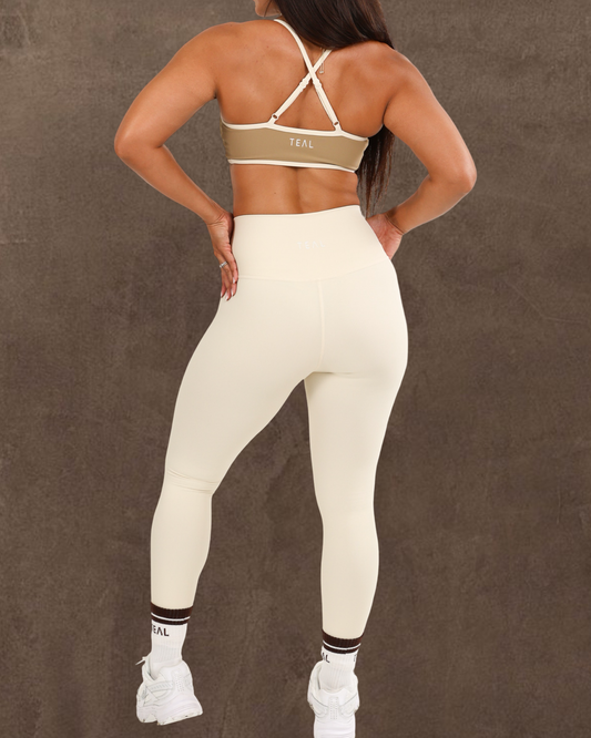 Essential Full Leggings in Ribbed Coconut