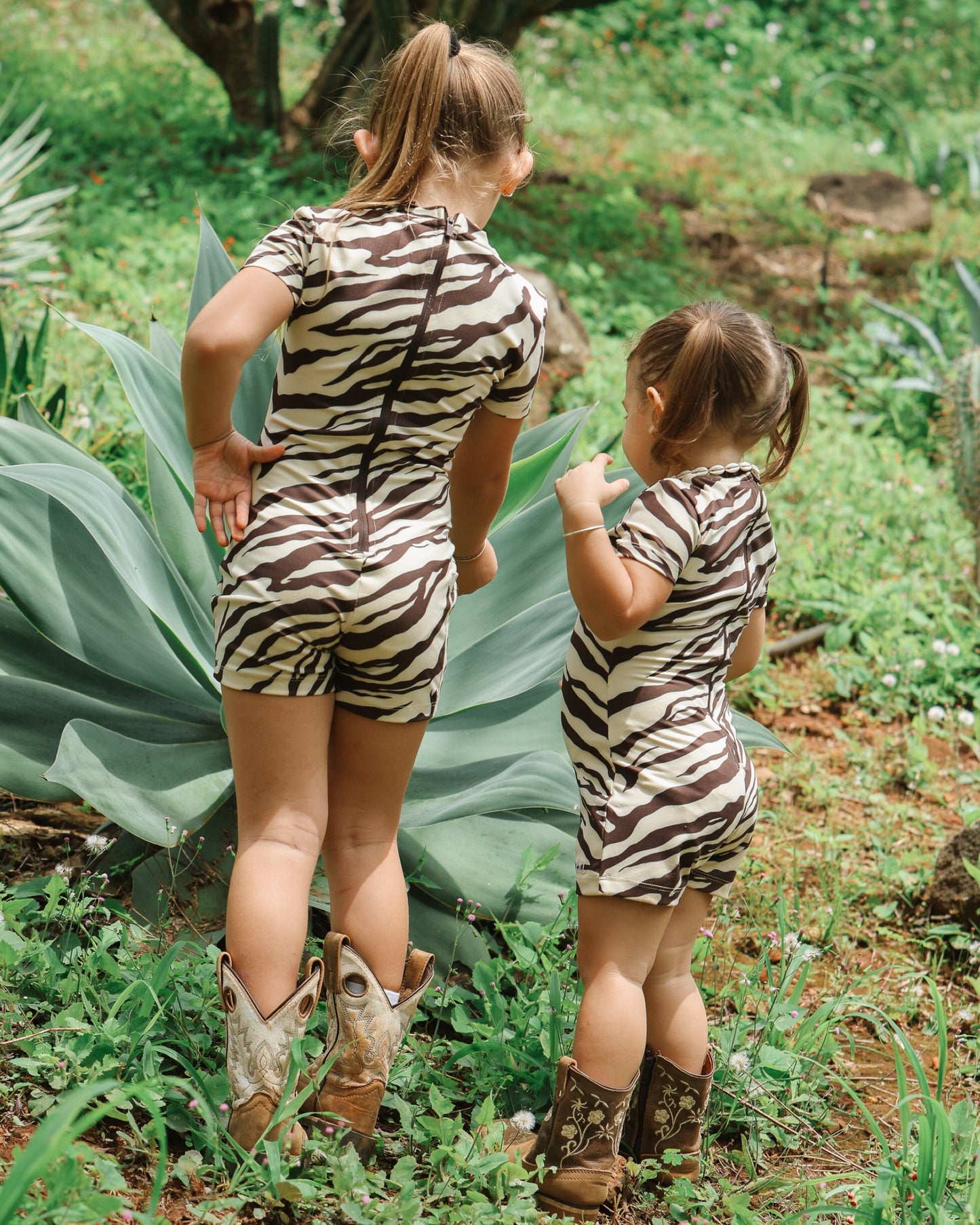 Mini T-Shirt Jumpsuit in Light Zebra