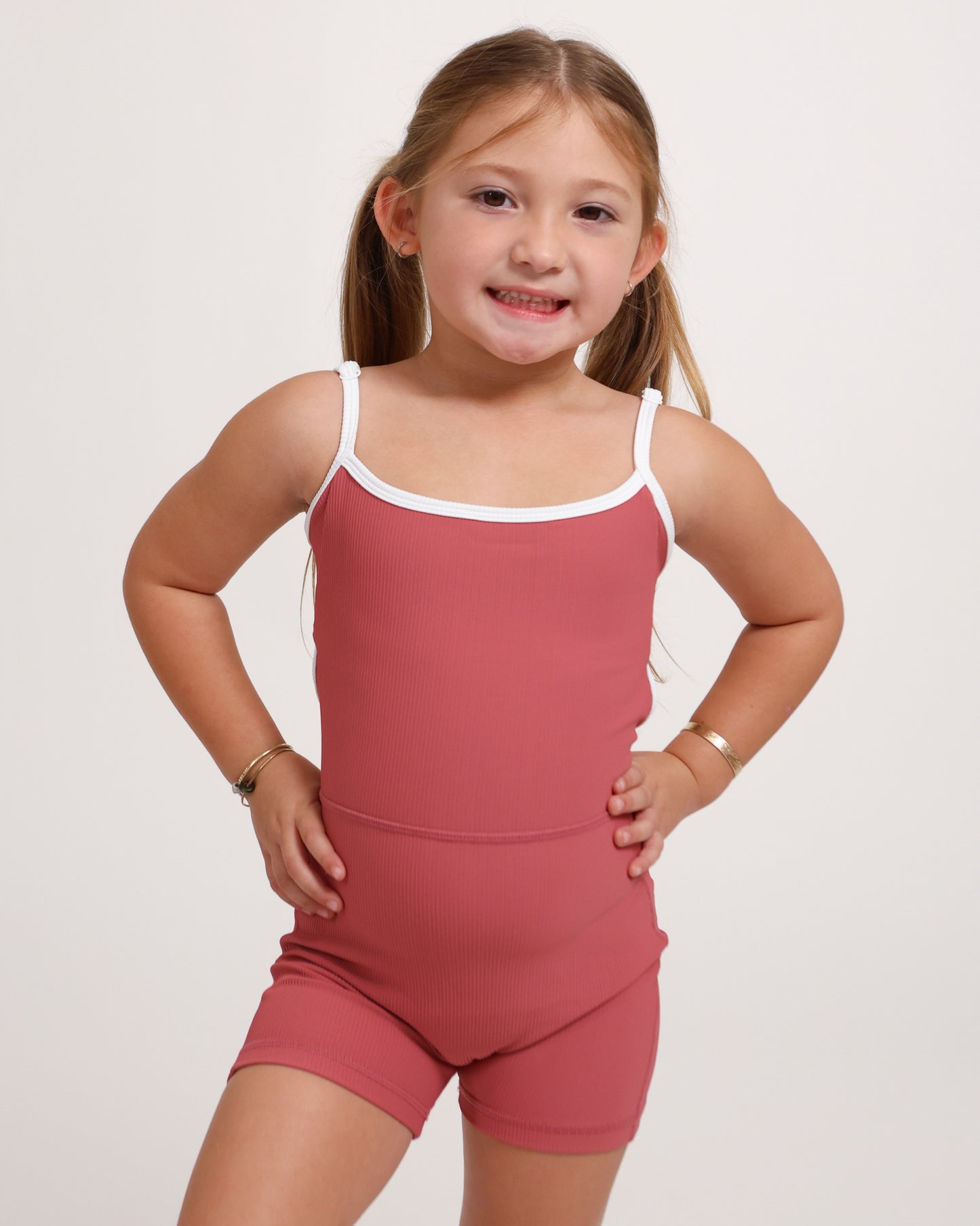 Mini Kayla Jumpsuit in Coral Pink