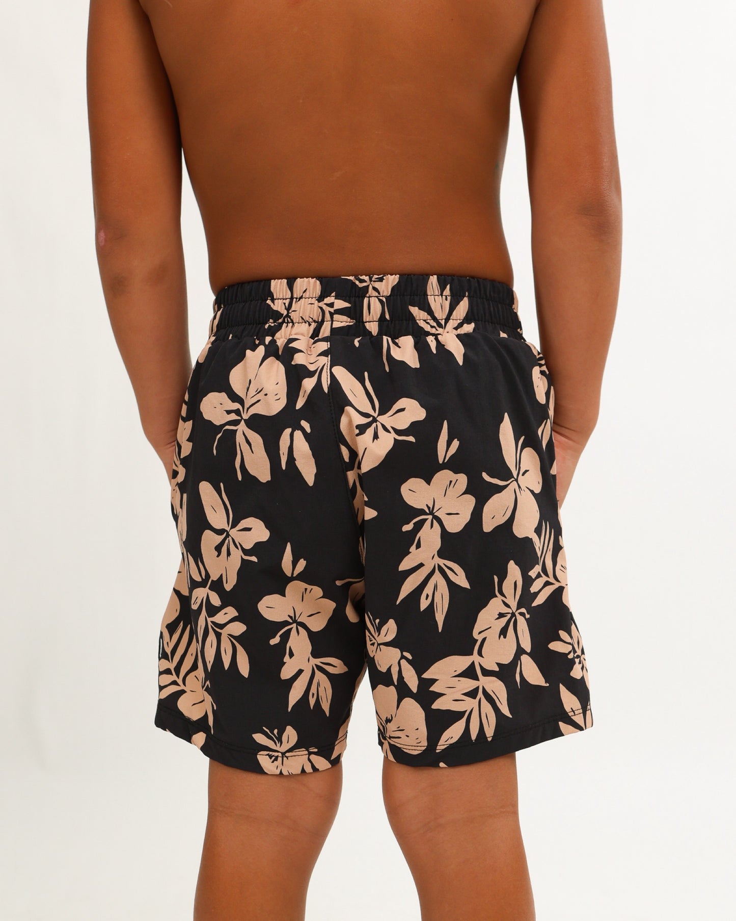 Luxe Hybrid Boy's Shorts in Okika Black