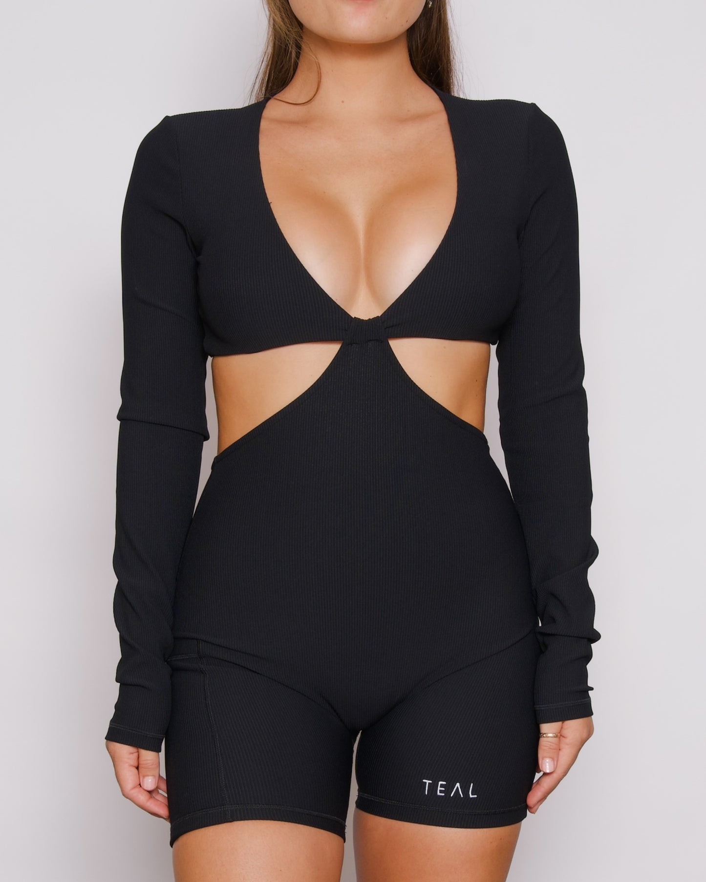 Tiyana Long Sleeve Jumpsuit in Black