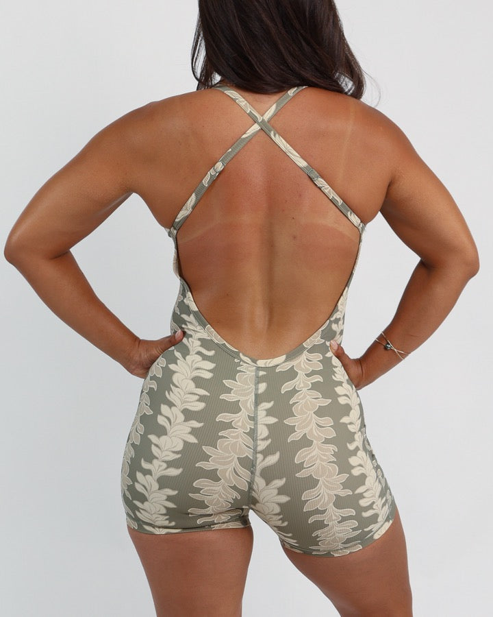 Kelia Jumpsuit in Plumeria Lei Sage