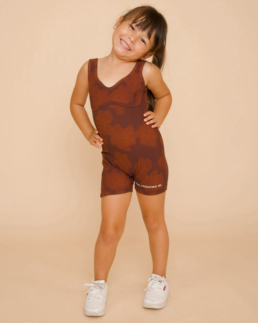 Mini Aura Jumpsuit in Summer Hibiscus - Coco