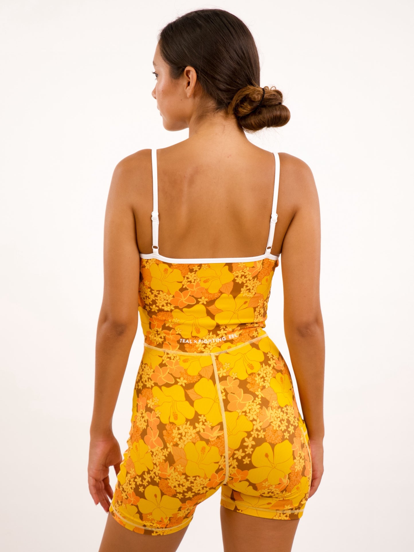 Kayla 2.0 Jumpsuit in Retro Bloom Sunshine w/ Trim