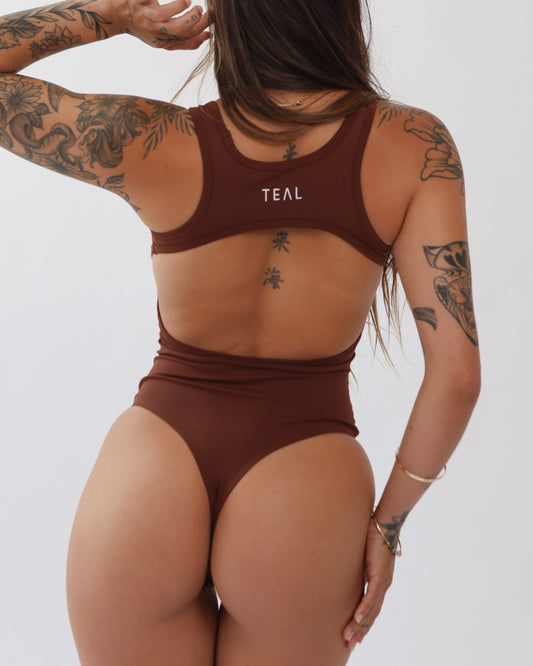 Olina Bodysuit in Mocha