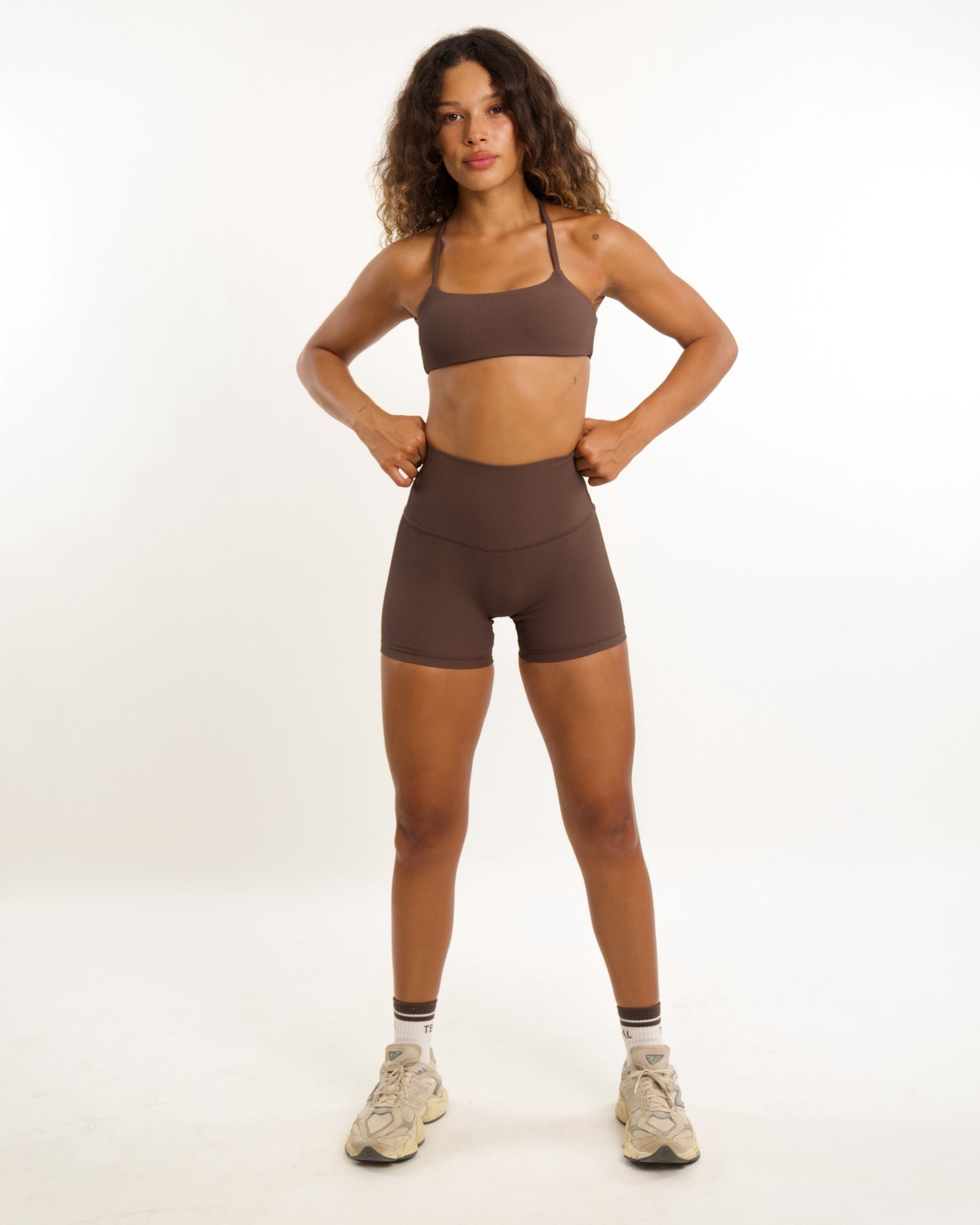 Ana Bra Top in Ribbed Mocha