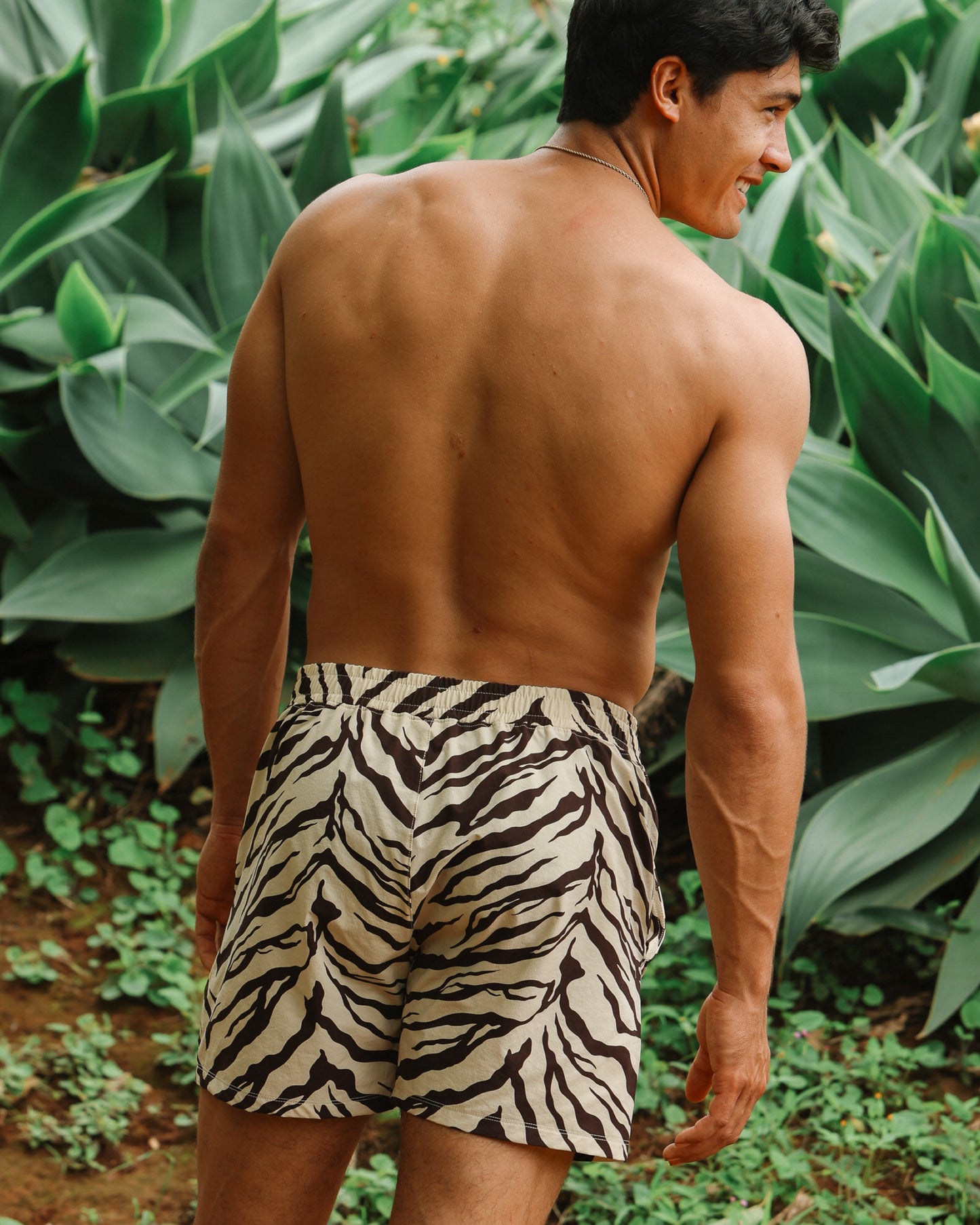 Luxe Hybrid Men's Shorts in Light Zebra