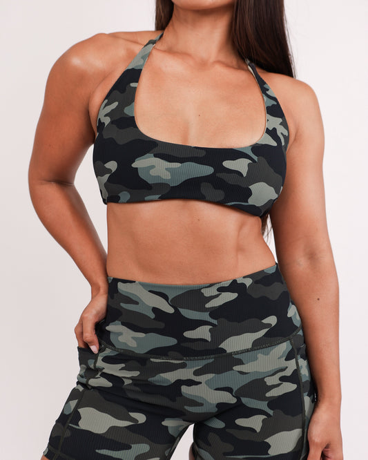 Amber Halter Top in Camo