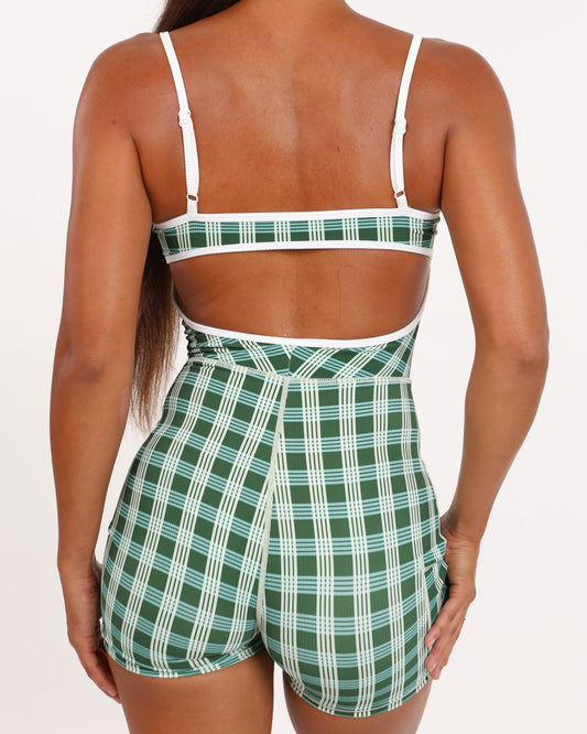 Kayla Jumpsuit in UH Green Palaka