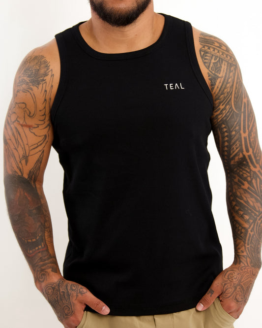 Everyday Men's Tank in Ribbed Black
