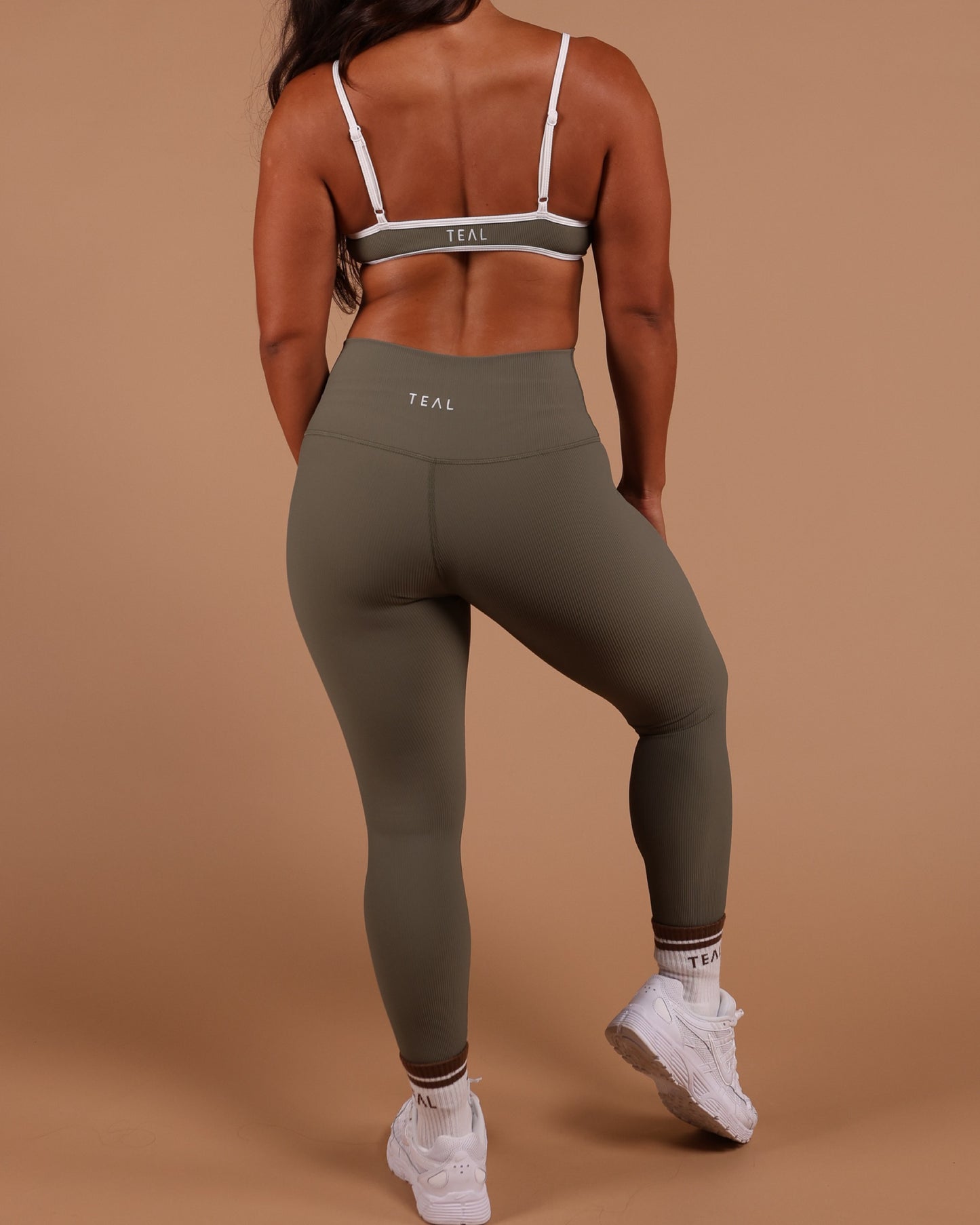 Essential Full Leggings in Ribbed Olive