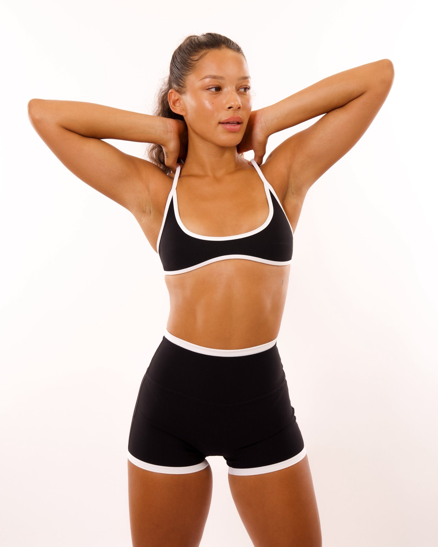 Liv Micro Top in Ribbed Black