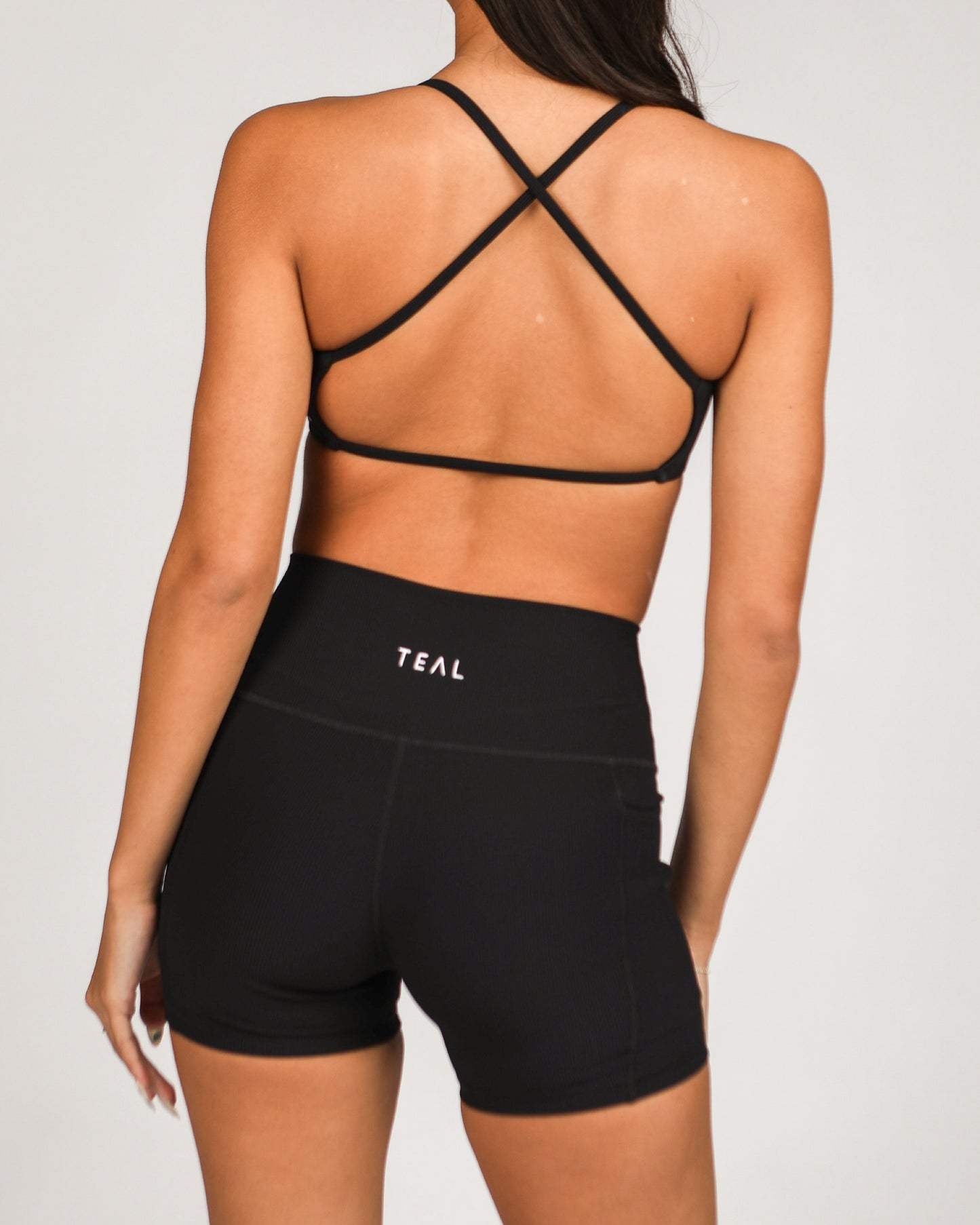 Ana Bra Top in Ribbed Black