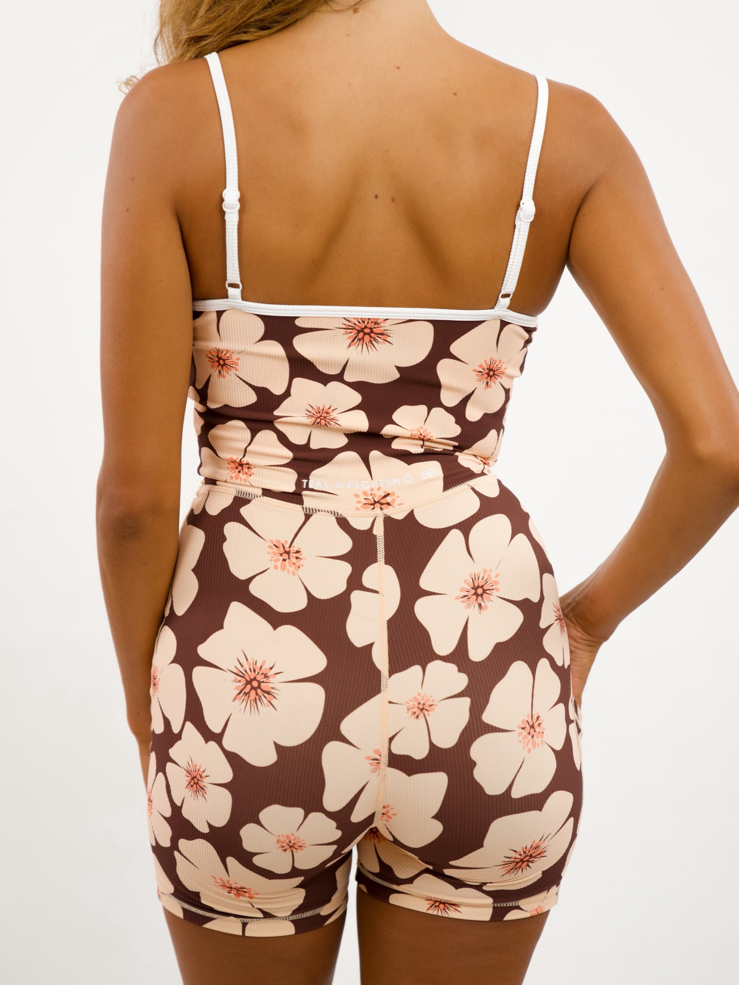 Kayla 2.0 Jumpsuit in Floral Burst Chocolate w/ Trim
