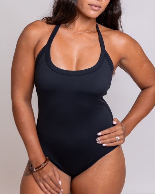 Lei Halter Bodysuit in Black