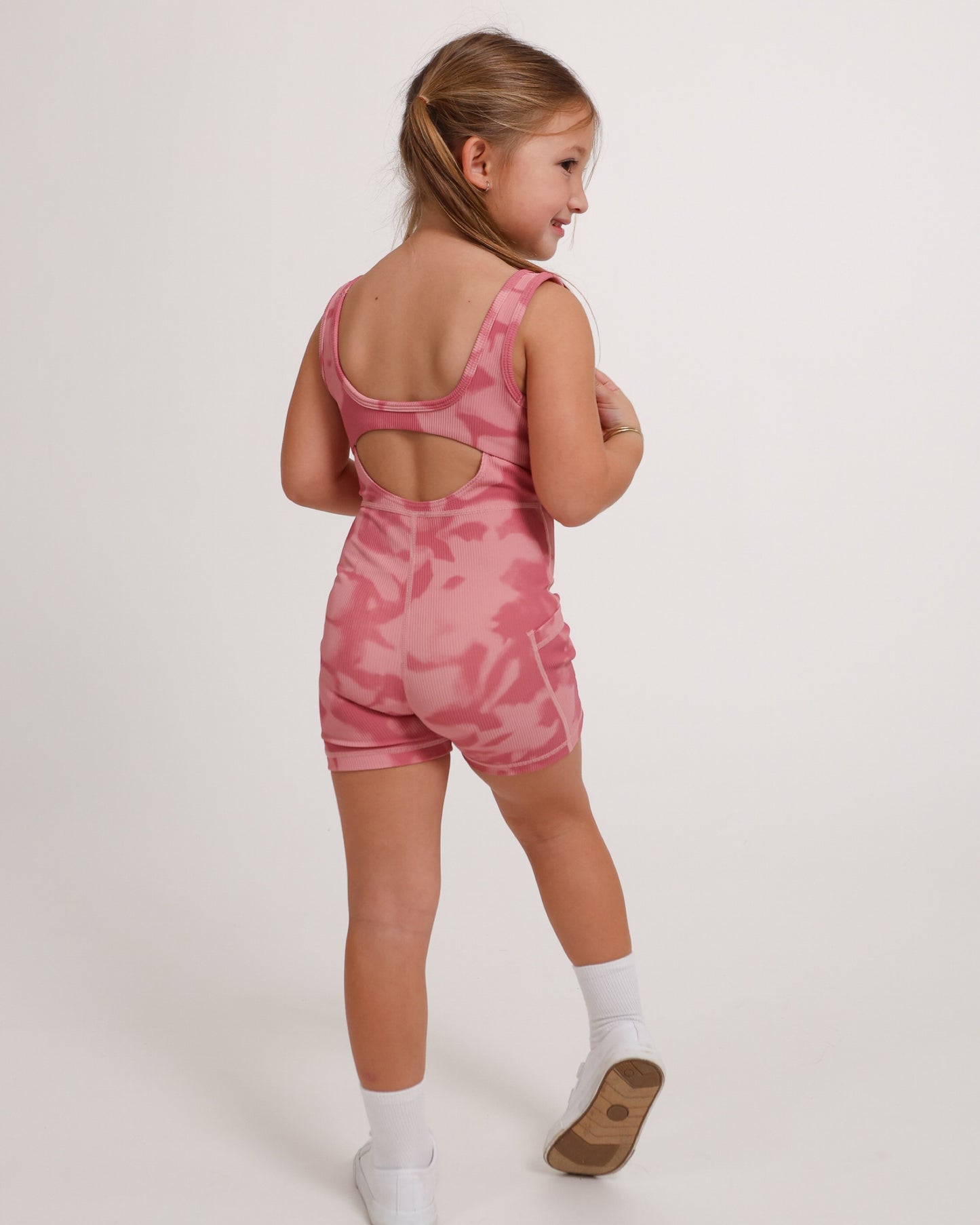 Mini Aura Jumpsuit in Pink Shibori