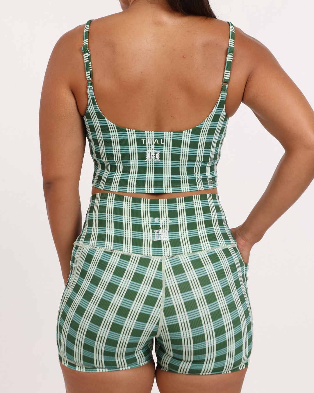 Ash Crop Tank in UH Green Palaka