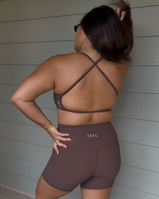 Ana Bra Top in Ribbed Mocha