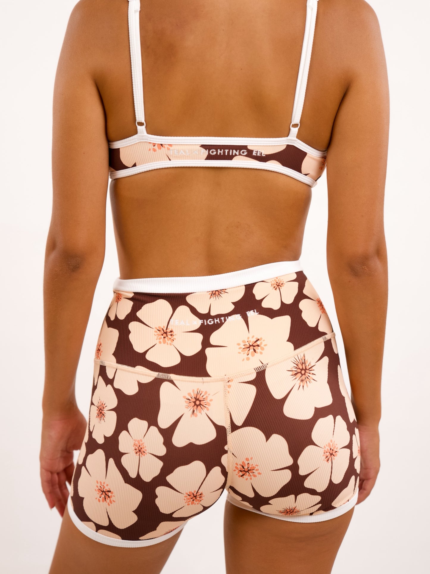 Essential 3" Biker Short in Floral Burst Chocolate