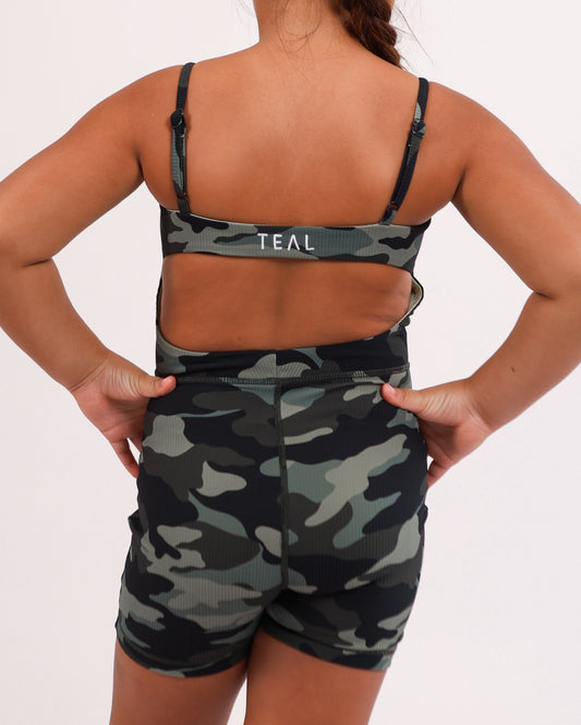 Mini Kayla Jumpsuit in Camo