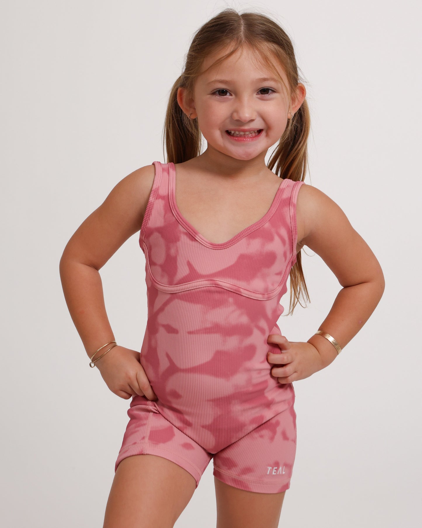 Mini Aura Jumpsuit in Pink Shibori