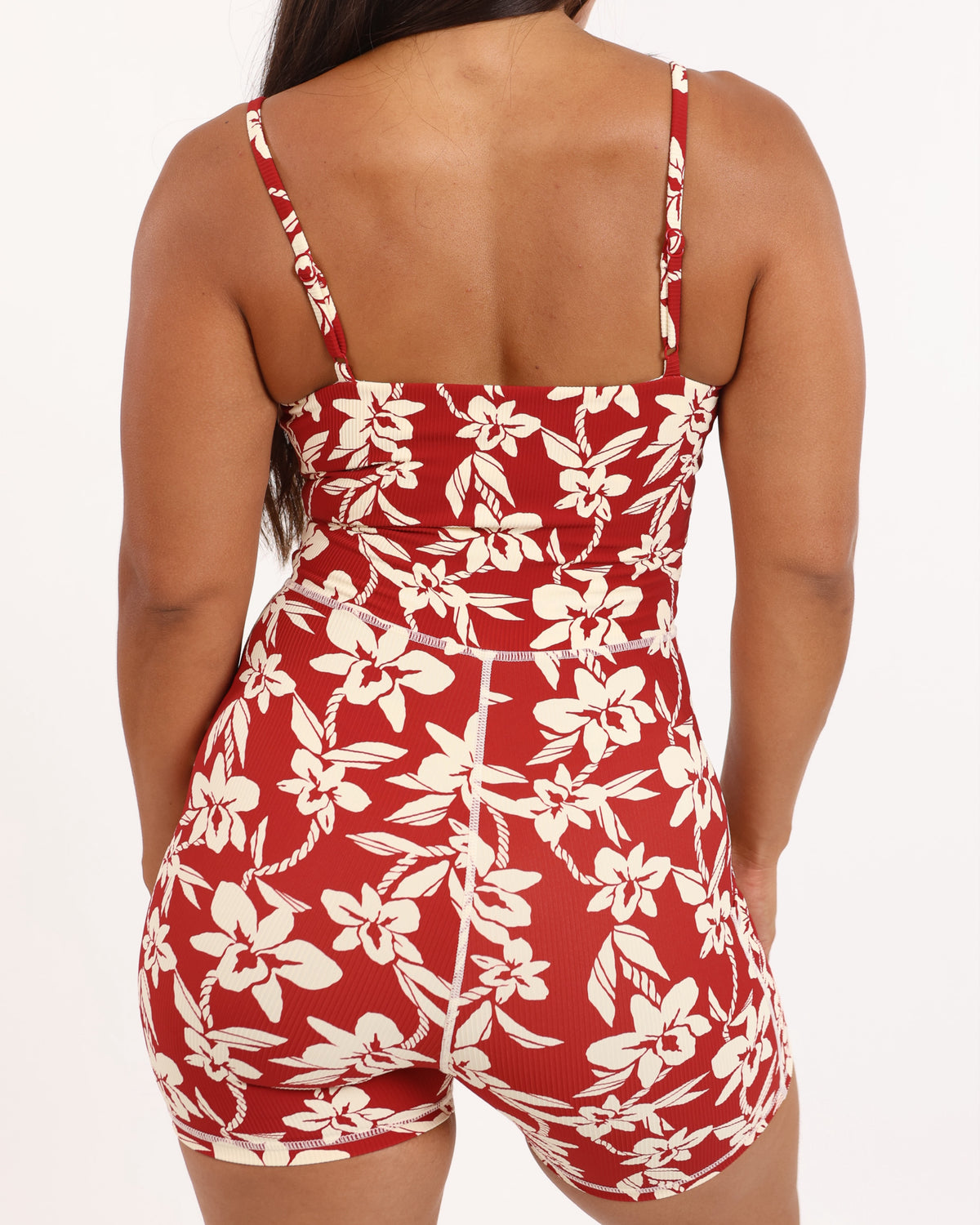 Kayla 2.0 Jumpsuit in Red Orchid Lei