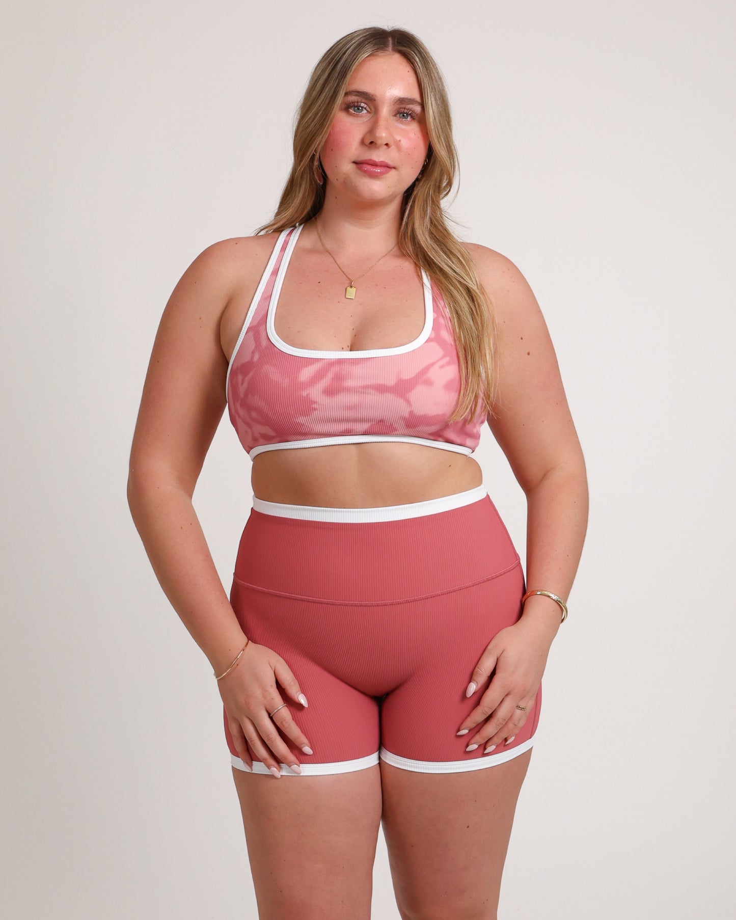 Racer Back Top in Pink Shibori