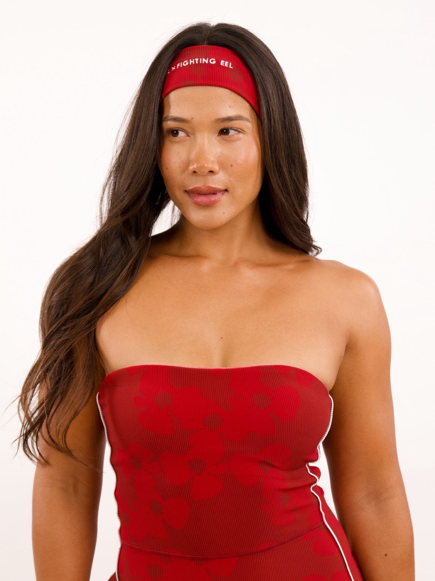 Headband in Zinnia Red Dahlia