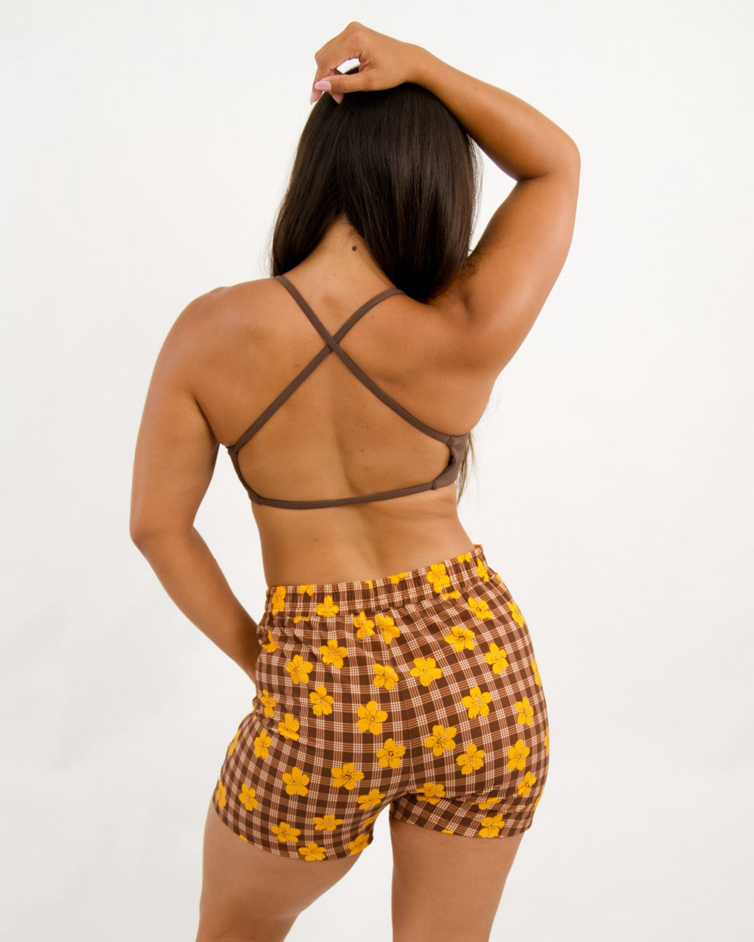 Hybrid Women’s Short in Brown Puakenikeni *WRONG SIZE LABEL*
